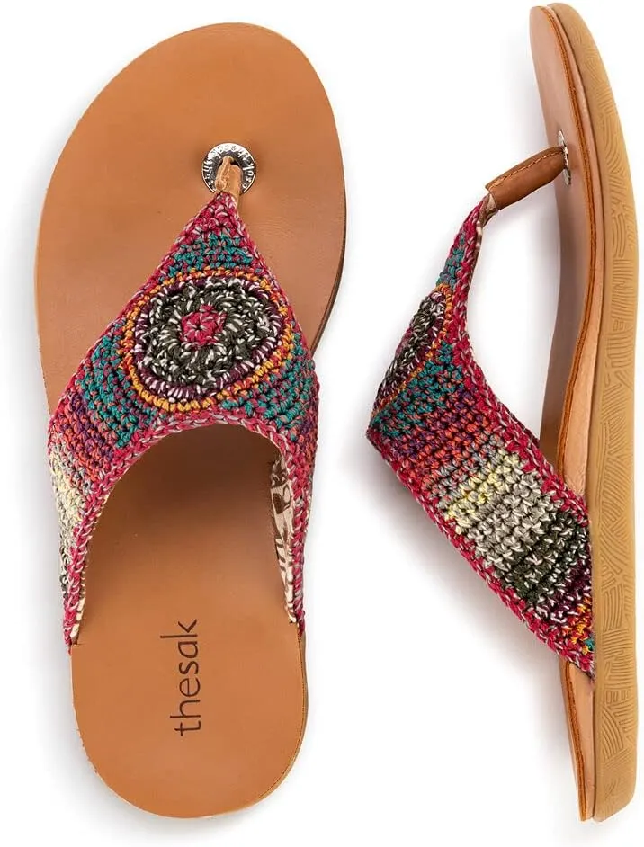 The Sak Shana Thong Sandal in Crochet, Slip On Entry