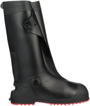 TINGLEY - 45851.SM Tingley Workbrutes G2 - PVC Overshoe - 17" Ht. - Black Upper - Red Sole - Cleated Outsole