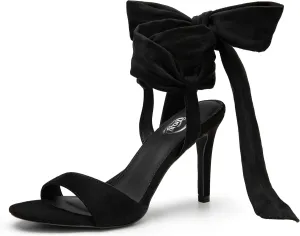 Trary Pink Purple Nude Red Black Heels for Women, Lace Up Chunky Heels for Women, Strappy Heels for Women Sandals, High Platform Stripper Heels, Comfortable Wide Width Tie Up Heels 3 Inch Open Toe