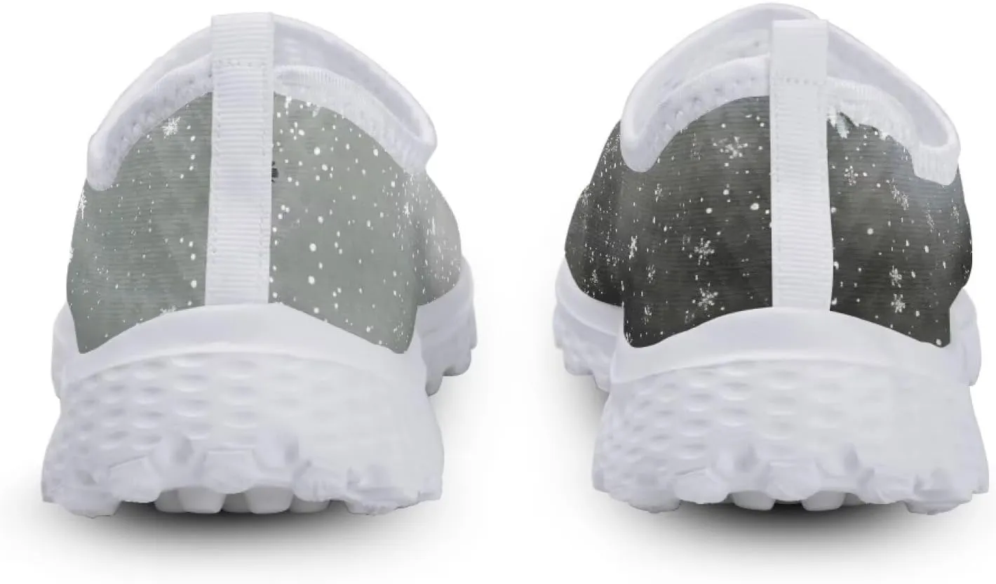 Uourmeti Christmas Shoes Sneakers for Women Casual Slip On Walking Xmas Shoes Size 5.5-11.5