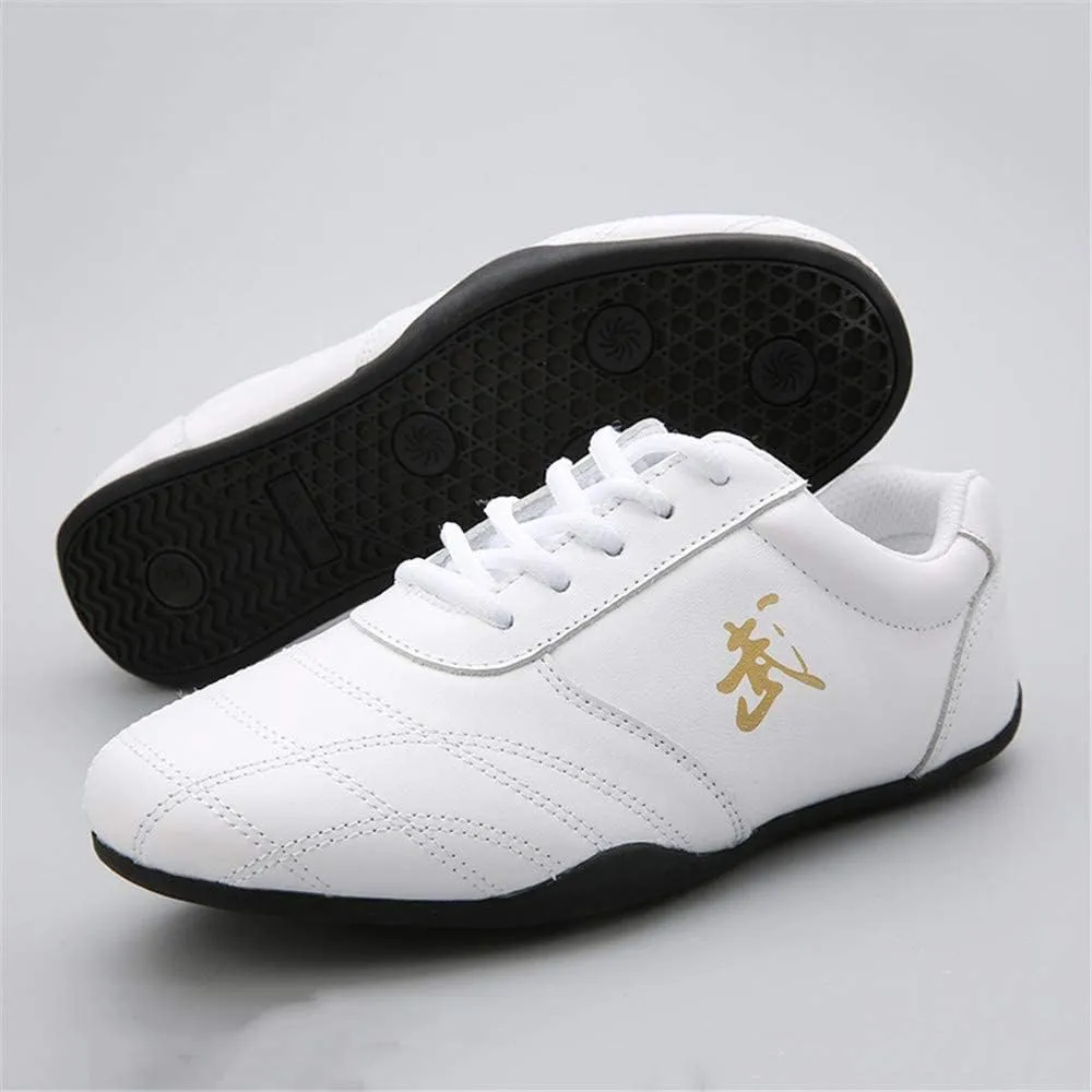 VEACAM Martial Arts Shoes for Men, Lightweight Taekwondo Leather Kung Fu Taichi Footwear for Daily Exercises Training
