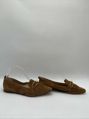 Veronica Beard Women's Champlain Slip On Loafer Flats Brown Size 8M - Very Good