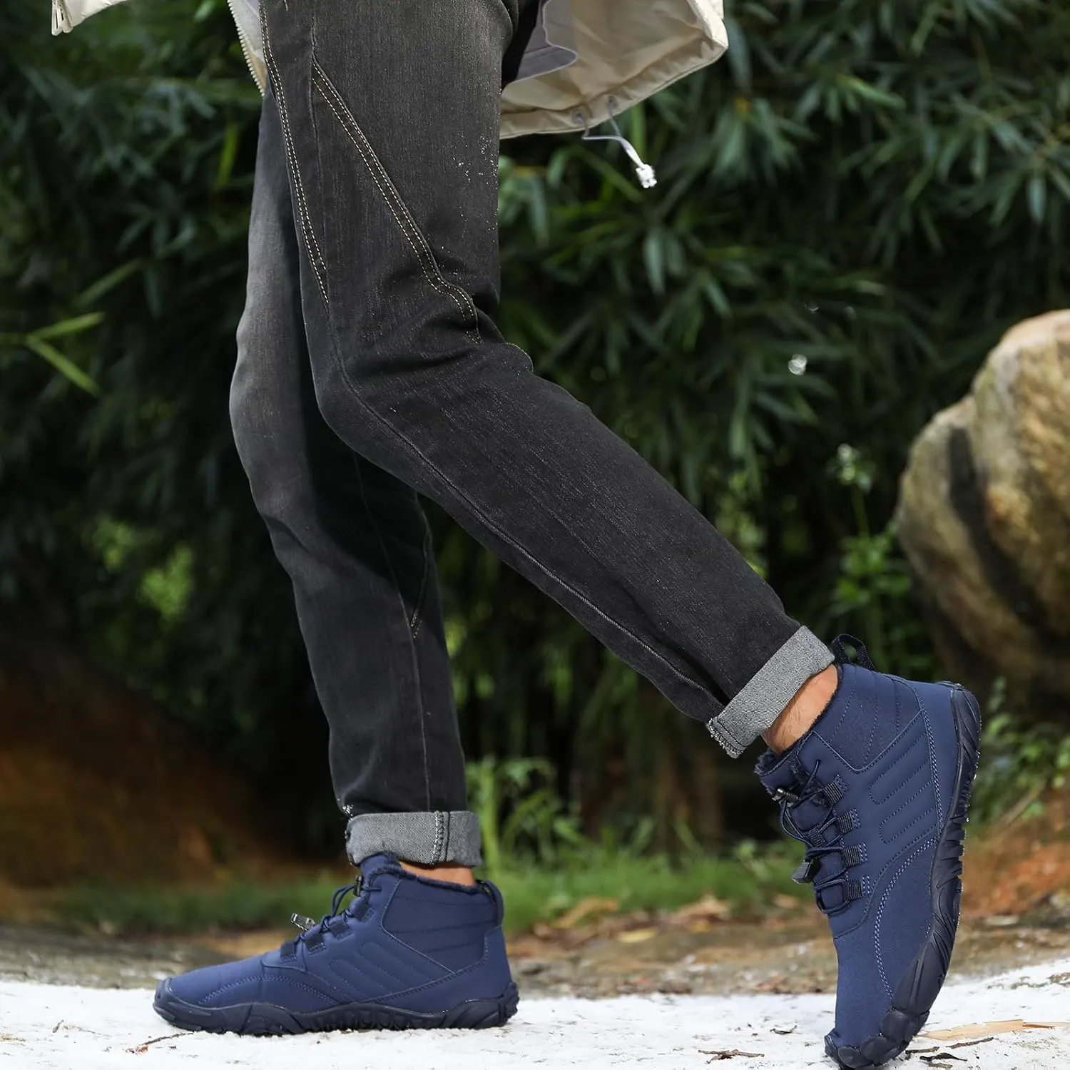 Women Winter Barefoot Shoes Mens Snow Minimalist Zero Drop Boots Wide Toe Box Toes Sneakers Workout Footwear Shoes Boots Unisex
