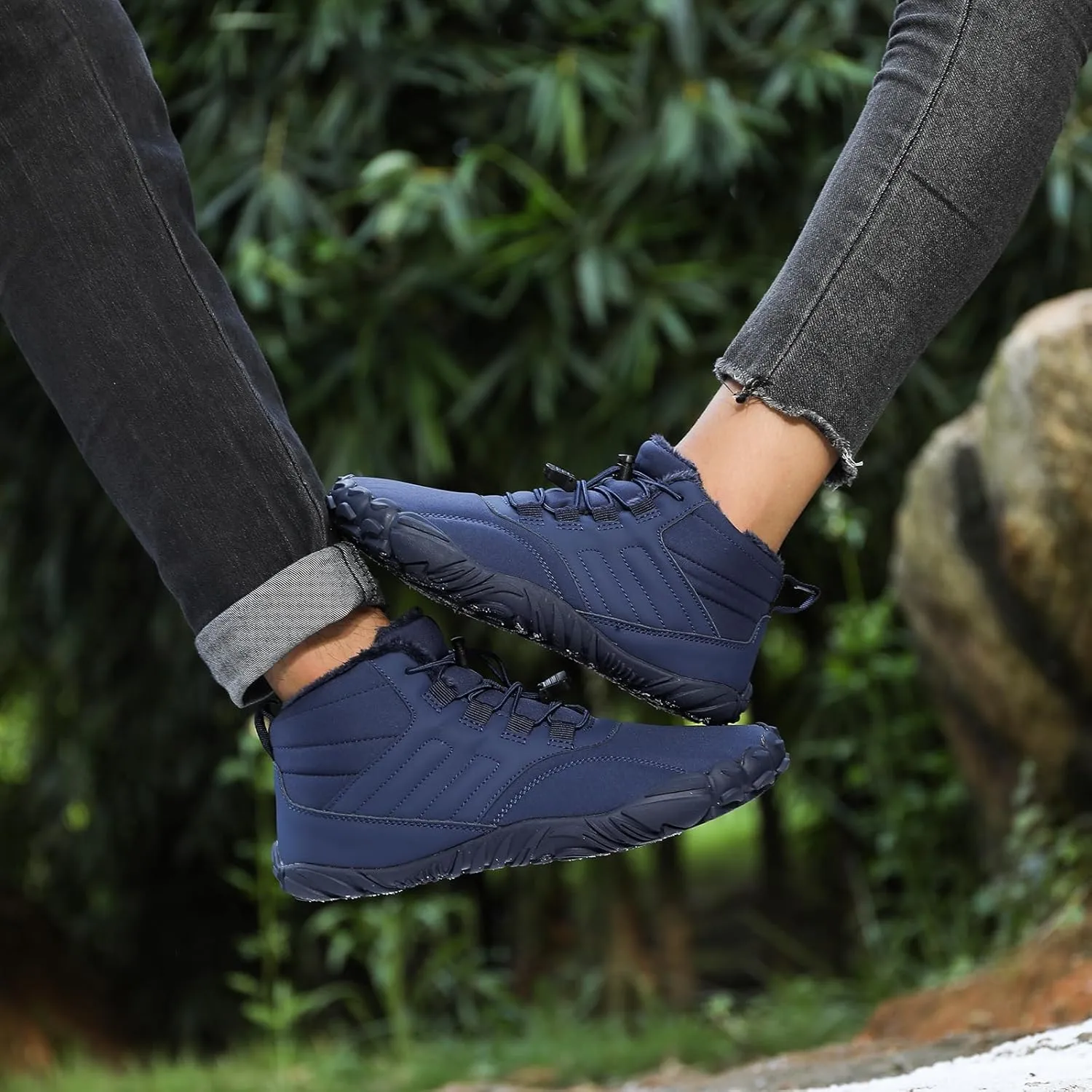 Women Winter Barefoot Shoes Mens Snow Minimalist Zero Drop Boots Wide Toe Box Toes Sneakers Workout Footwear Shoes Boots Unisex