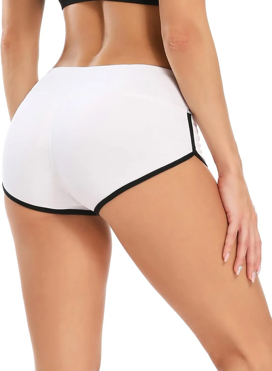 Women's Booty Shorts Workout Butt Lifting High Waist Yoga Running Gym Shorts