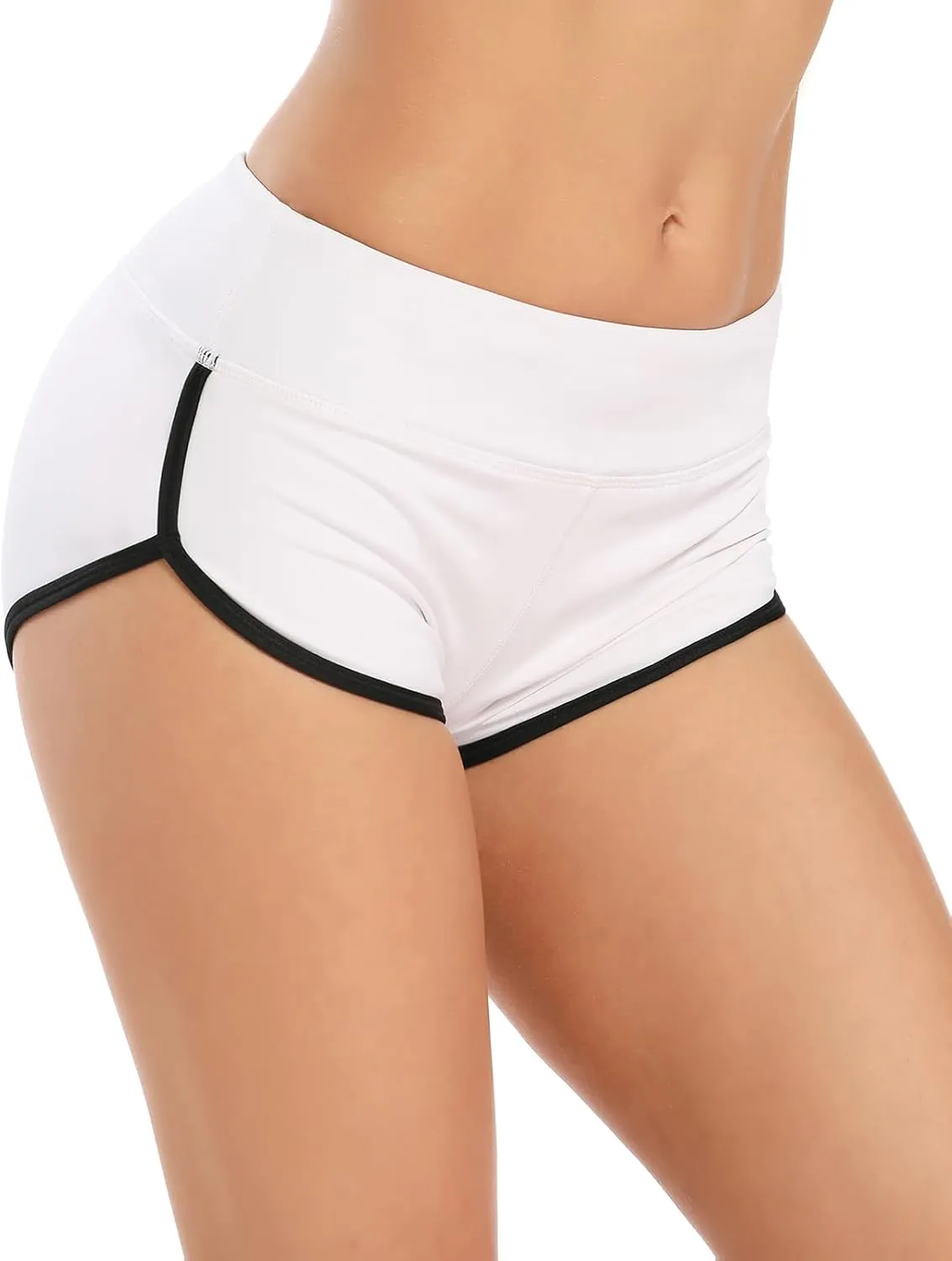 Women's Booty Shorts Workout Butt Lifting High Waist Yoga Running Gym Shorts