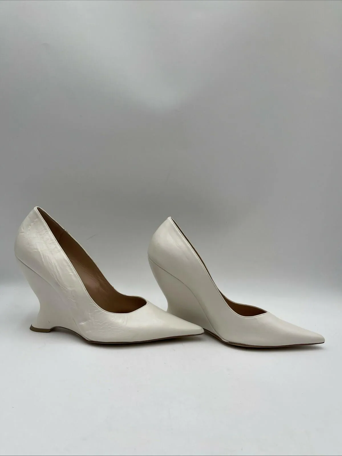 Women’s Bottega Veneta Intrecciato Weave Leather Mules White Size 41 - Very Good