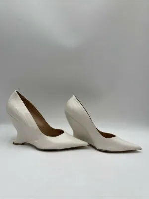 Women’s Bottega Veneta Intrecciato Weave Leather Mules White Size 41 - Very Good