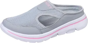 Womens Breathable Mesh Open Back Shoes Comfortable Walking Orthopedic Slip on Support Sports Sandals Outdoor Casual Soft Yoga Hiking Loafer Sandals