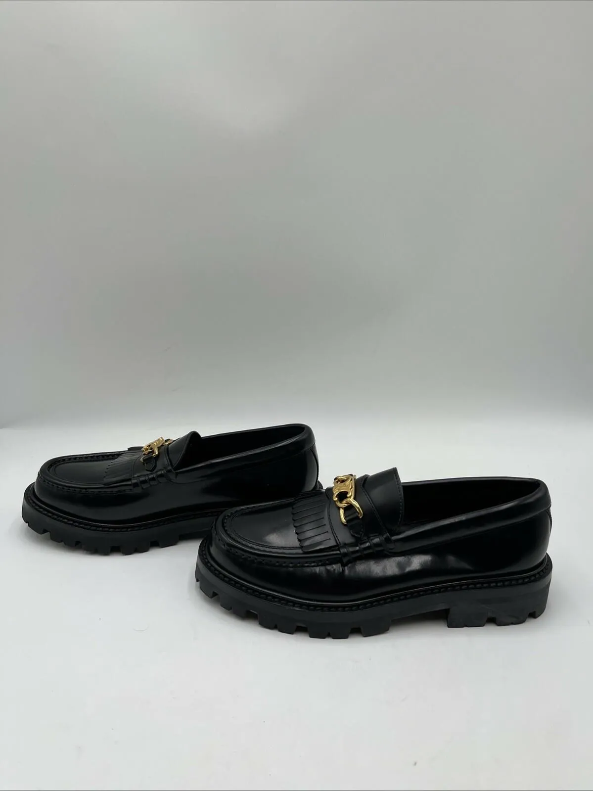 Women’s Celine Triomphe Margaret Leather Loafer Black Size 36 - Very Good