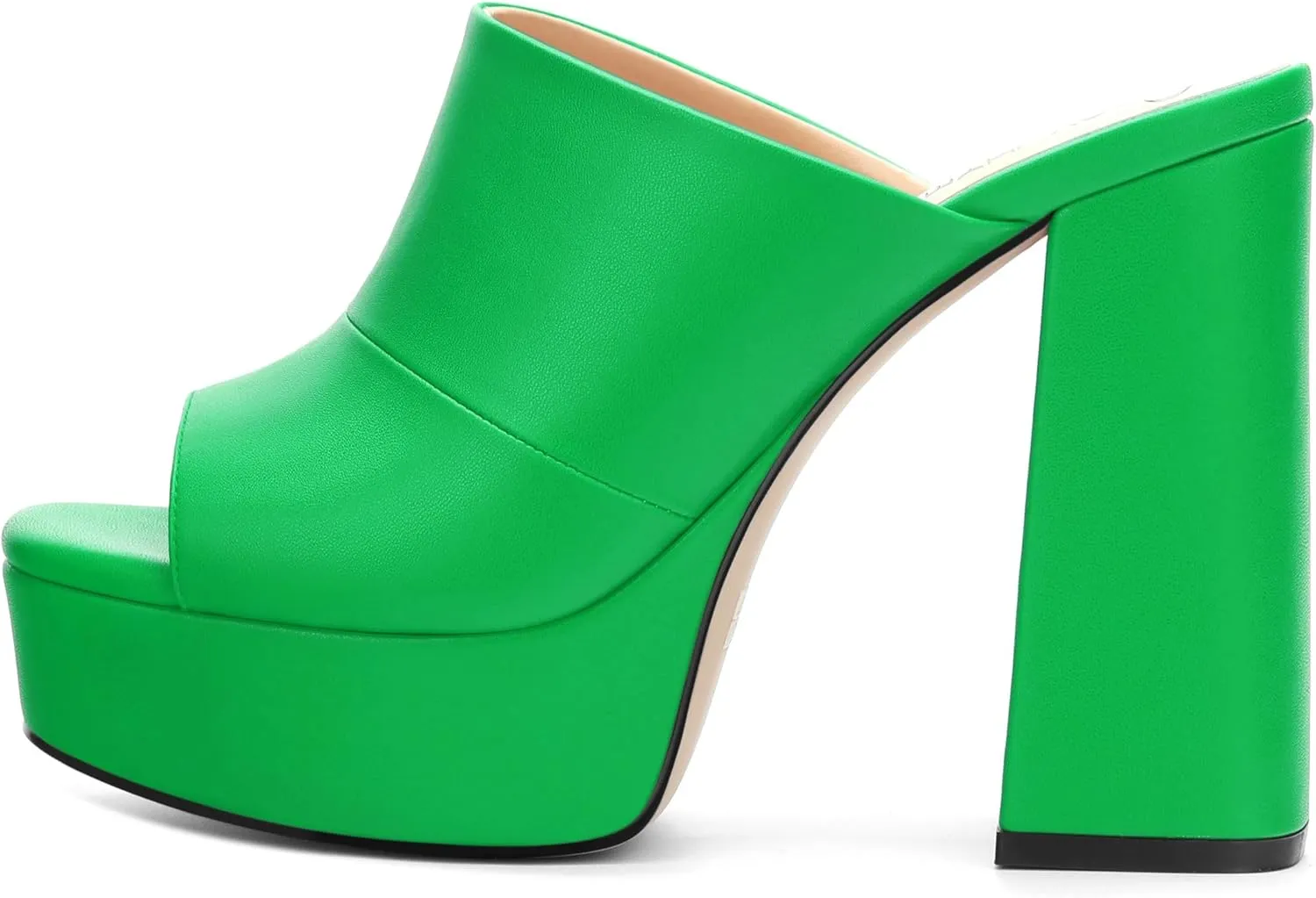 Womens Fashion Womens Platform Chunky Heels Sandals Square Open Toe High Heeled Sandals Slip On Slides Dress Party Wedding Shoes