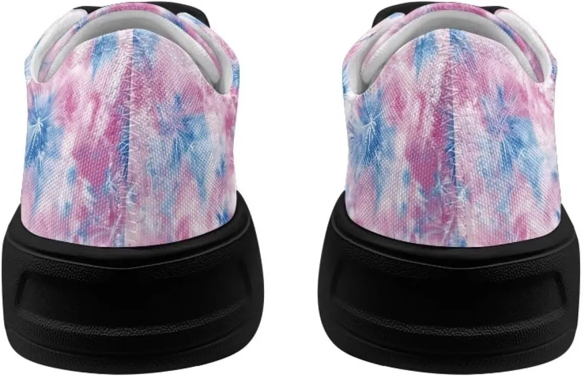 Women's Lace up Low Top Canvas Shoes Low Top Sneakers Fashion Casual Sneakers with Arch Support Comfy Flats 5.5-13.5