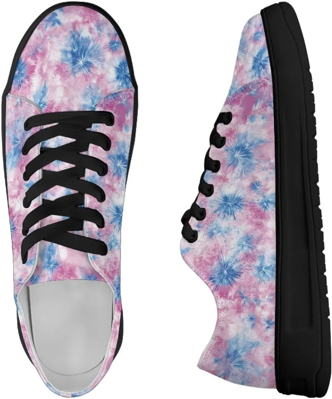 Women's Lace up Low Top Canvas Shoes Low Top Sneakers Fashion Casual Sneakers with Arch Support Comfy Flats 5.5-13.5
