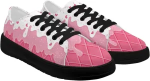 Women's Lace up Low Top Canvas Shoes Low Top Sneakers Fashion Casual Sneakers with Arch Support Comfy Flats 5.5-13.5