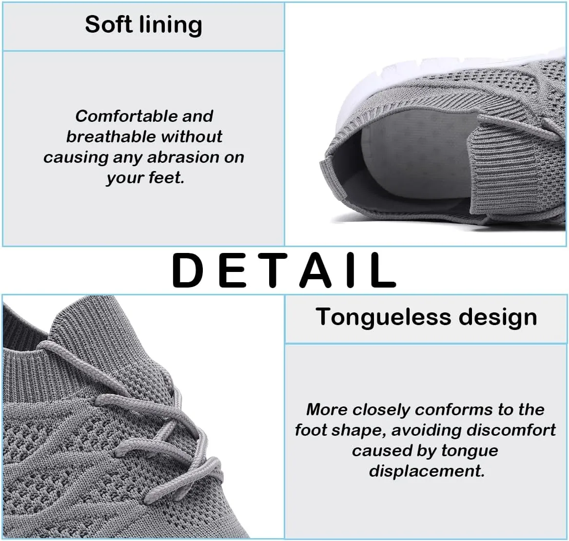 Womens Lightweight Road Running Shoes Slip On Walking Sneakers Suitable for Outdoor Sports Gym and Daily Wear All Day with Breathable Upper and Elastic Sole