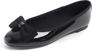 Women's Round Toe Cute Bow Trim Ballet Flats