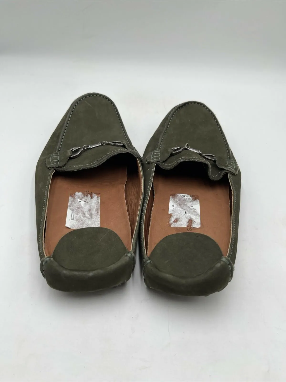 Women’s Saks Fifth Avenue Backless Bit Suede Driving Loafers Green Size 11.5M - Very Good