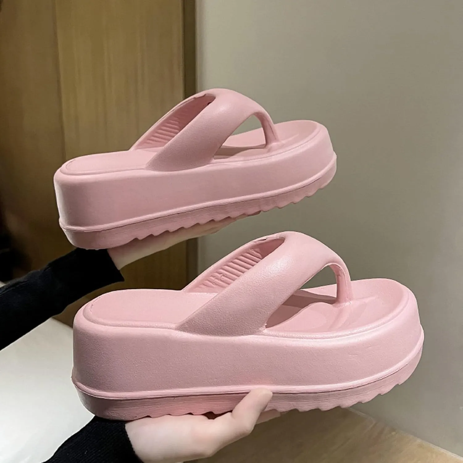 Women's Sandals, Thick Soled Herringbone Slippers For Women, Summer New Clip On Lazy People Outdoors Beach Slippers