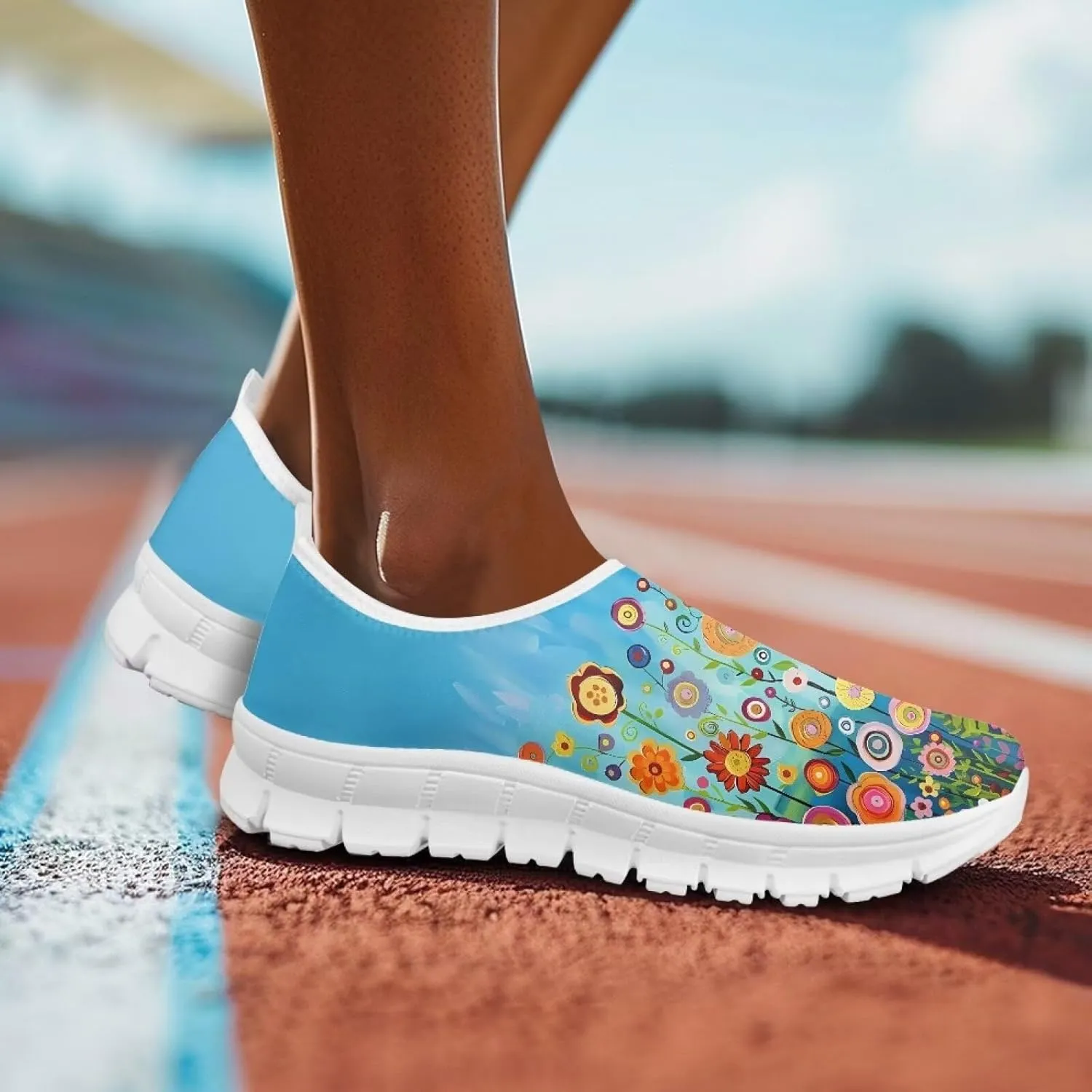 Women's Sneakers Casual Low Top Walking Sneaker Flat Breathable Soft Slip On Outdoor Lightweight Shoes for Women