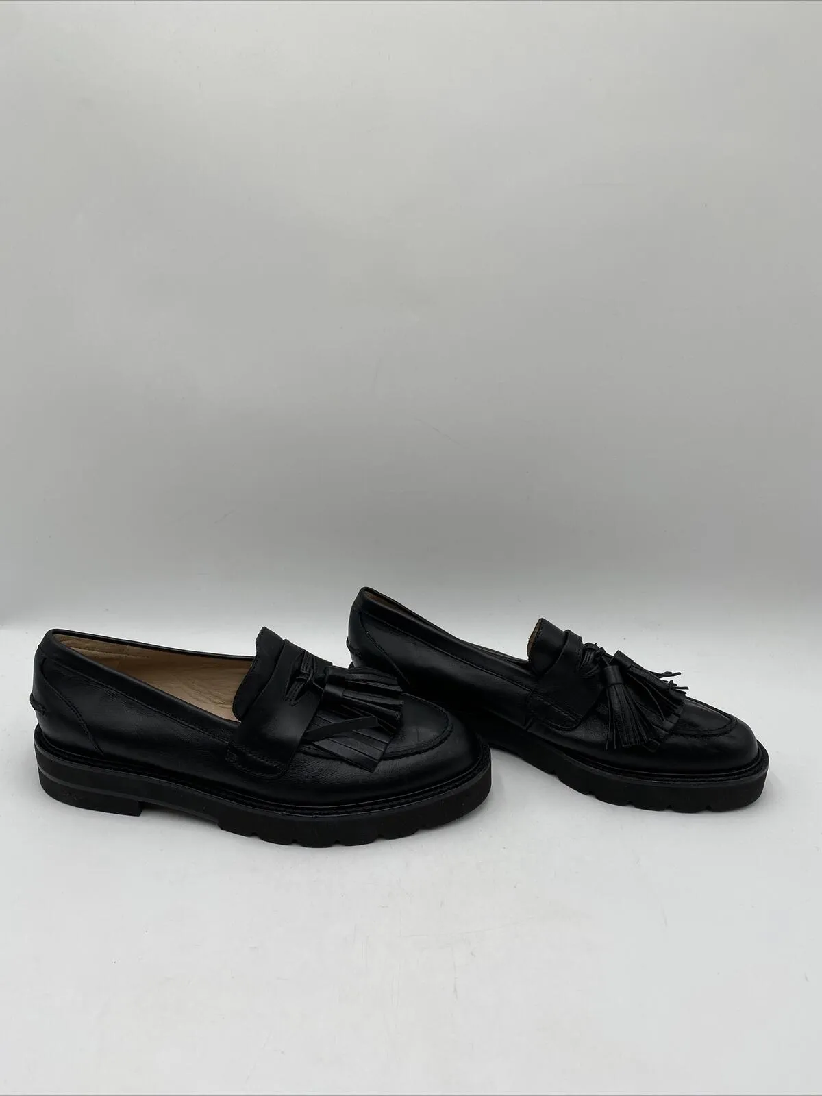 Women’s Stuart Weitzman Pearla Lug Loafers Black Size 10B/40.5 - Very Good