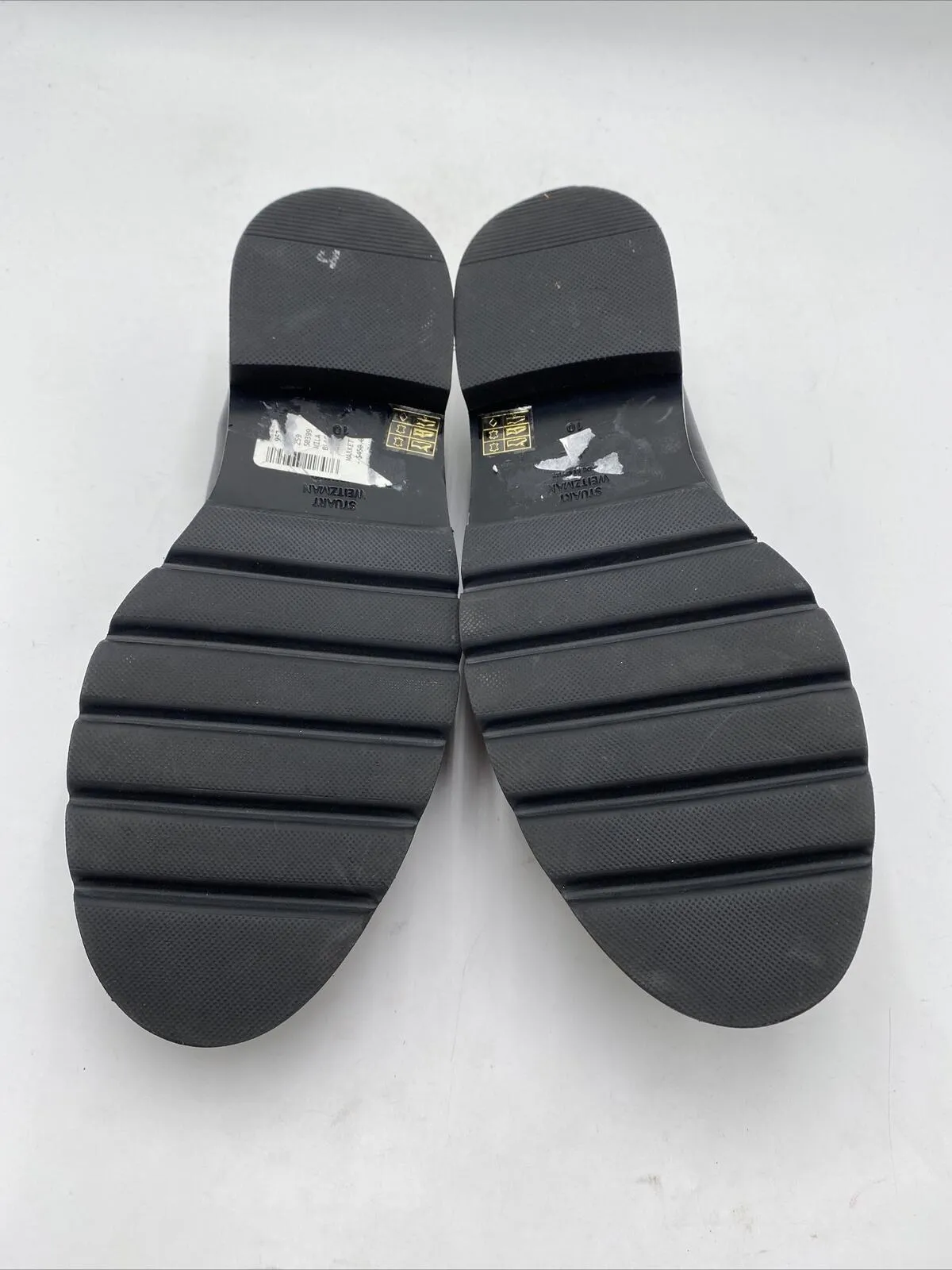 Women’s Stuart Weitzman Pearla Lug Loafers Black Size 10B/40.5 - Very Good