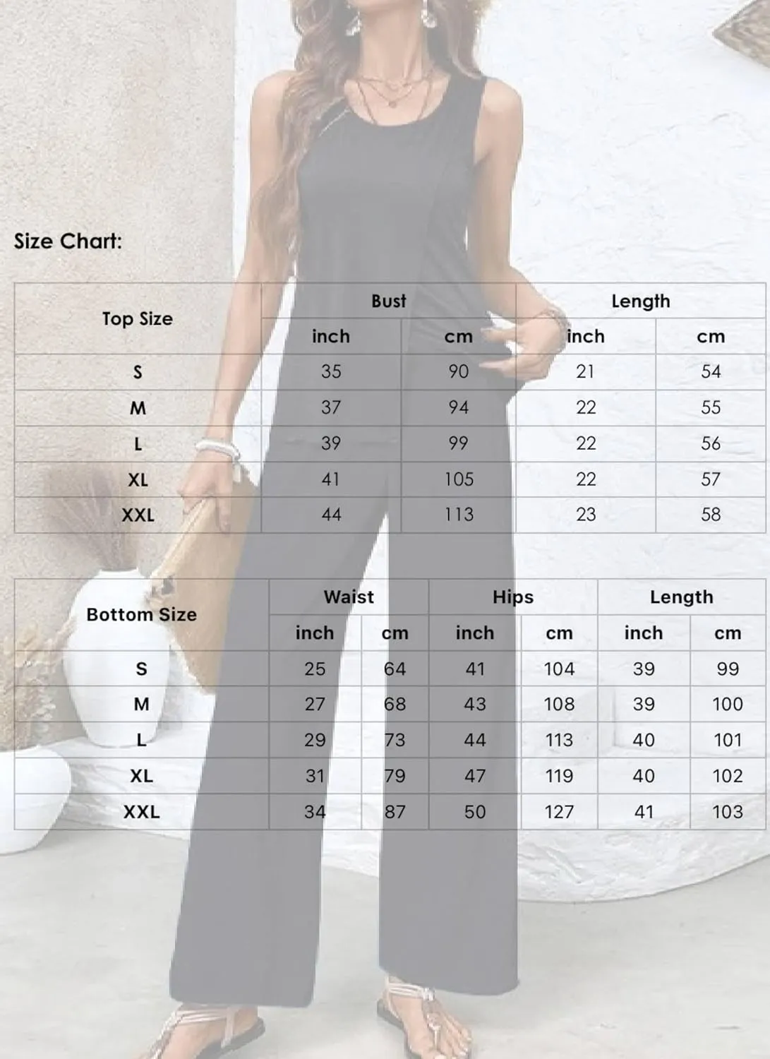 Women's Two Piece Set Sleeveless Top and Wide Leg Pants 2025 Summer Stylish Leaf Print Casual Vacation Outfit Set