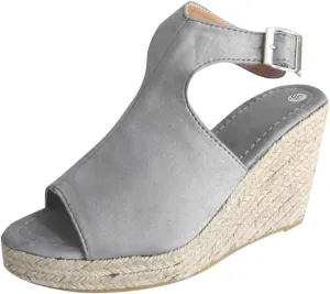 Women's Wedge Sandals Espadrille Platform Sandal High Heels Ankle Strap Open Toe Wedges Slingback Summer Dress Shoes