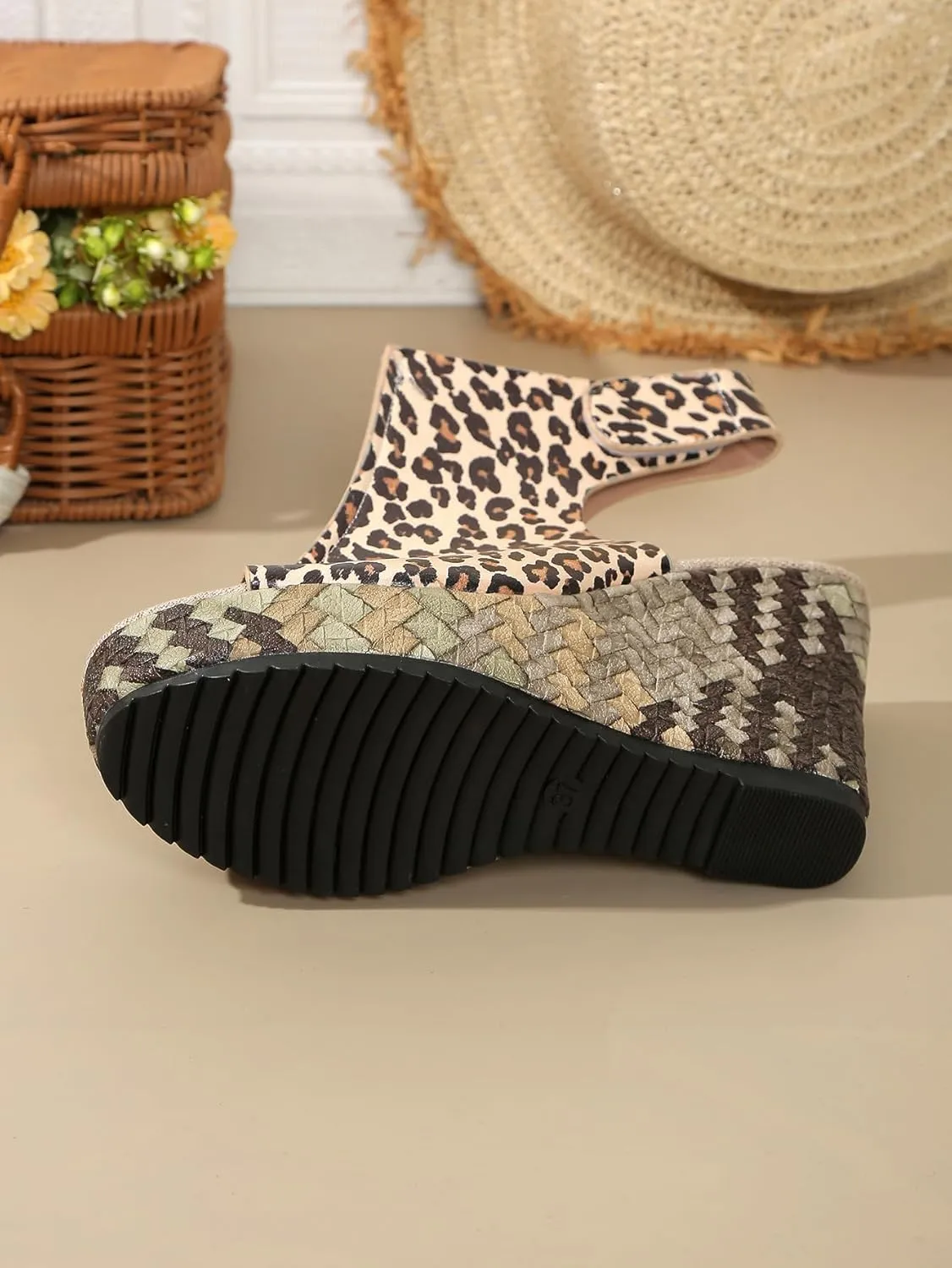 Women's White Lace-Up Wedge Sandals with Peep Toe and Woven Heel – Stylish Summer Platform Sandals for Vacations, Shopping, and Casual Outfits