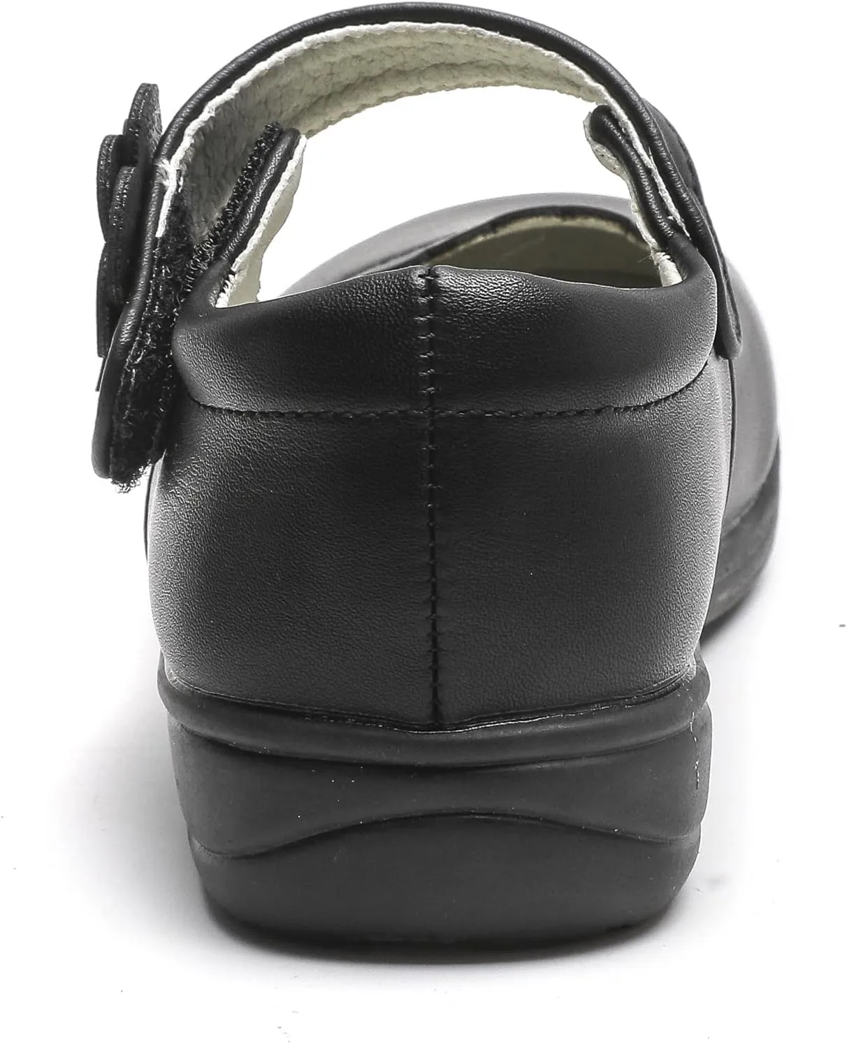 WUIWUIYU Girls Black School Uniform Dress Shoes Ankle Strap Synthetic Leather Mary Janes Flats