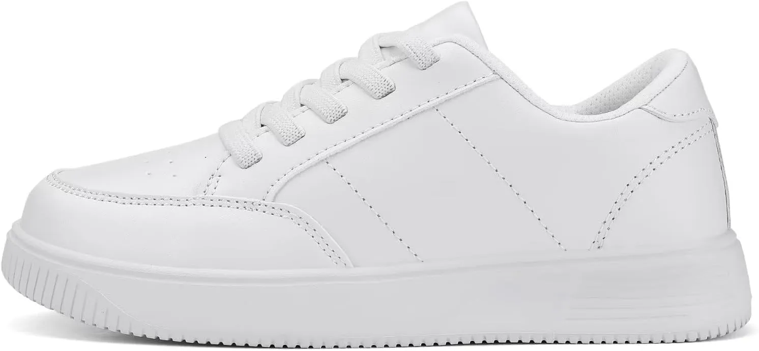 YAVY Unisex-Child Sneakers Boys Girls Running Leather Sneakers Breathable Mesh Athletic Shoes Lightweight Kids Walking Shoes