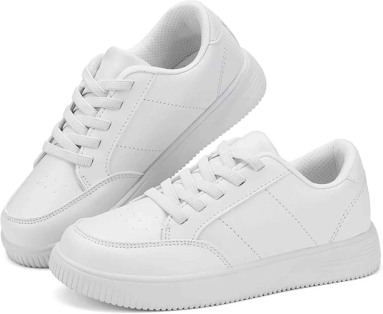 YAVY Unisex-Child Sneakers Boys Girls Running Leather Sneakers Breathable Mesh Athletic Shoes Lightweight Kids Walking Shoes