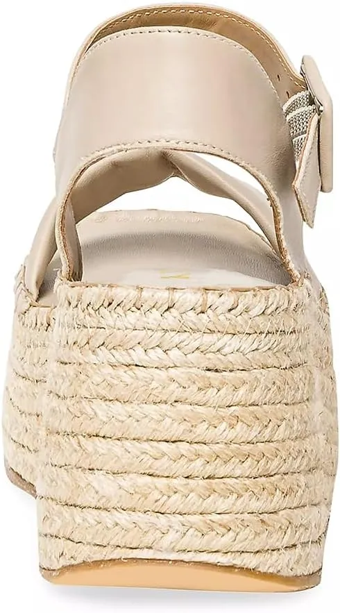 YDN Women Ankle Strap Sandals Braid Platform Wedge High Heeled Espadrilles Open Square Toe Buckle Shoes Shopping Party Dating Size 4-16 US