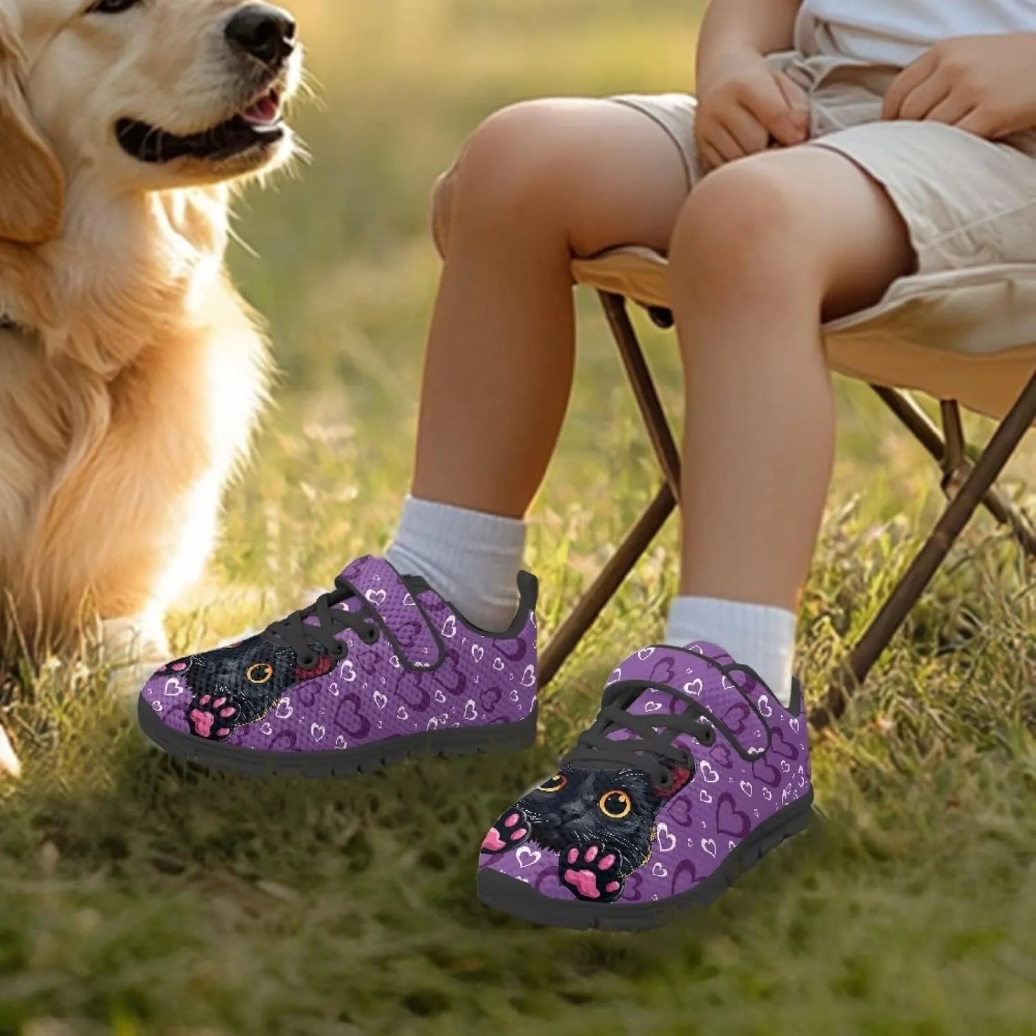 YEXIATODO Kids Slip On Sneakers Cool Print Youth Boys Girls Tennis Shoes Toddler Walking Shoes Size 1-13