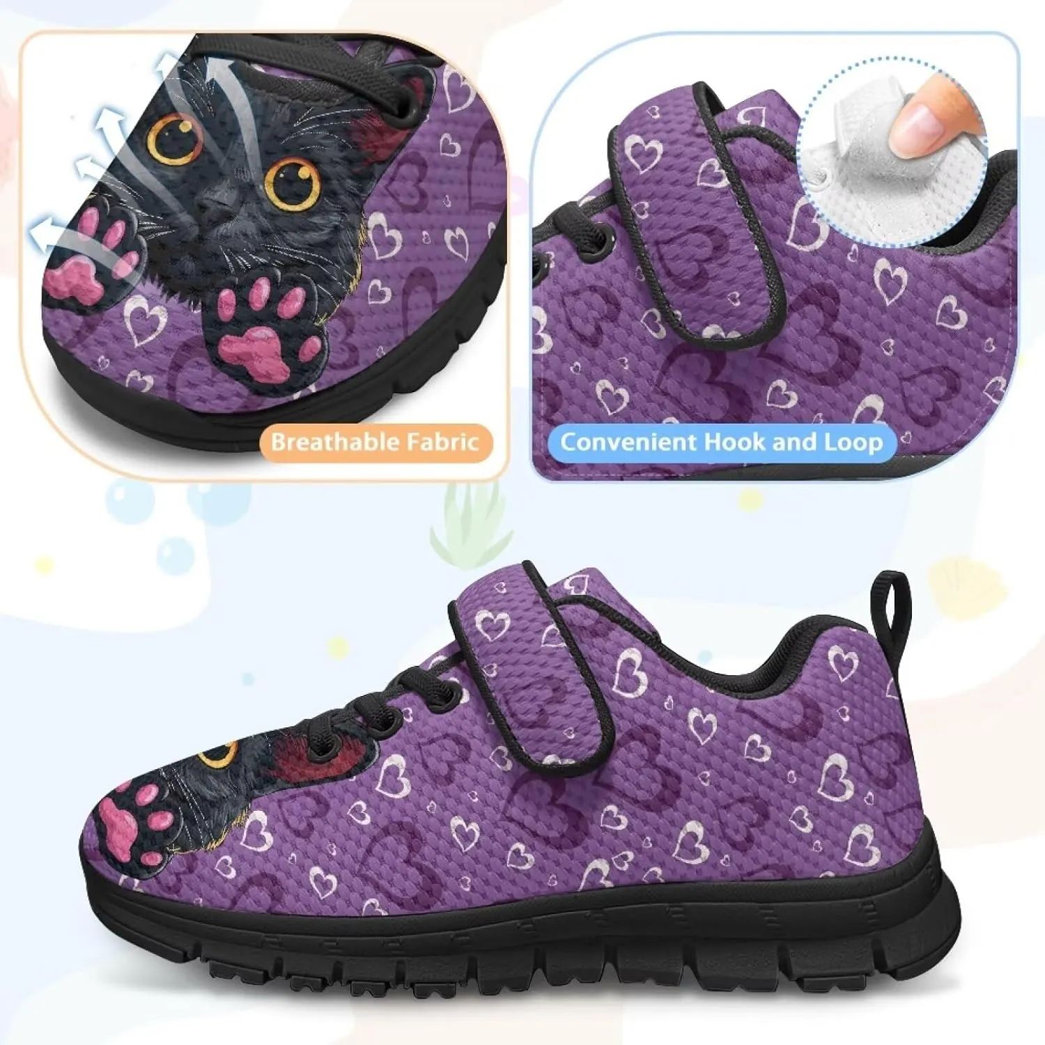 YEXIATODO Kids Slip On Sneakers Cool Print Youth Boys Girls Tennis Shoes Toddler Walking Shoes Size 1-13