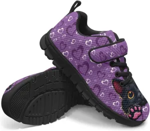 YEXIATODO Kids Slip On Sneakers Cool Print Youth Boys Girls Tennis Shoes Toddler Walking Shoes Size 1-13