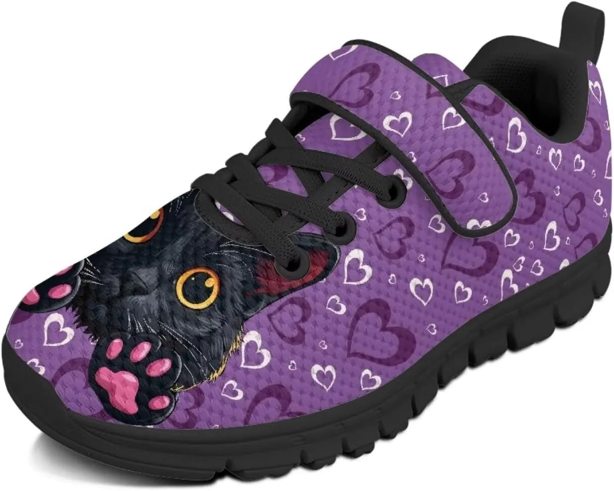 YEXIATODO Kids Slip On Sneakers Cool Print Youth Boys Girls Tennis Shoes Toddler Walking Shoes Size 1-13