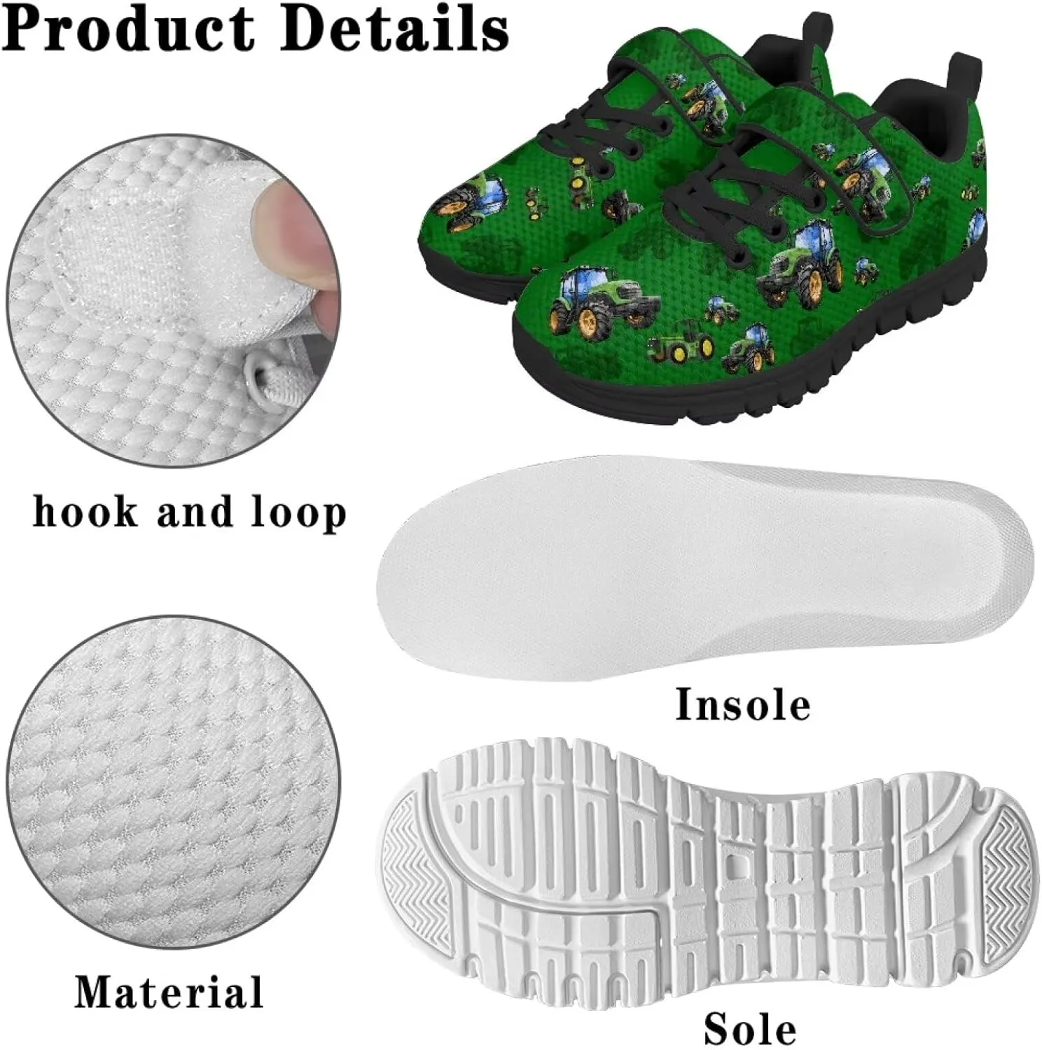 YEXIATODO Kids Slip On Sneakers Cool Print Youth Boys Girls Tennis Shoes Toddler Walking Shoes Size 1-13