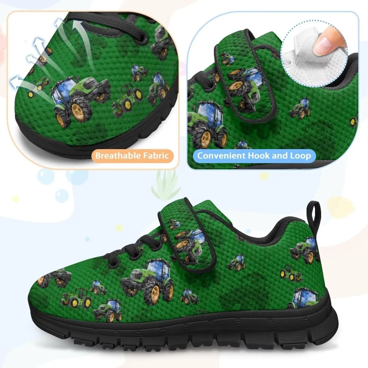 YEXIATODO Kids Slip On Sneakers Cool Print Youth Boys Girls Tennis Shoes Toddler Walking Shoes Size 1-13