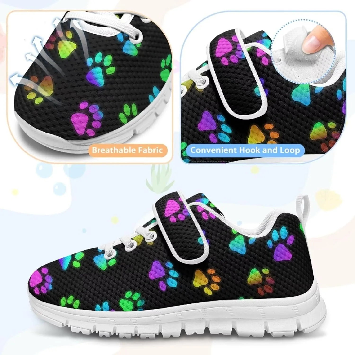 YEXIATODO Kids Slip On Sneakers Cool Print Youth Boys Girls Tennis Shoes Toddler Walking Shoes US Size 1-13