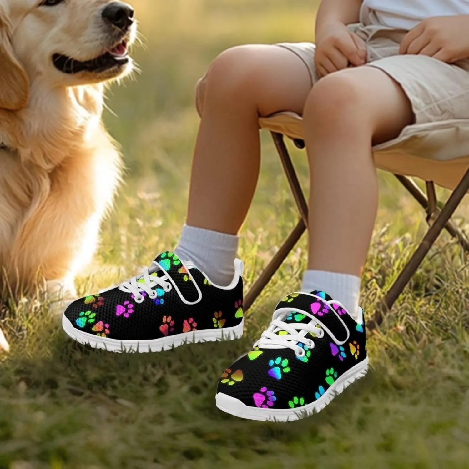 YEXIATODO Kids Slip On Sneakers Cool Print Youth Boys Girls Tennis Shoes Toddler Walking Shoes US Size 1-13