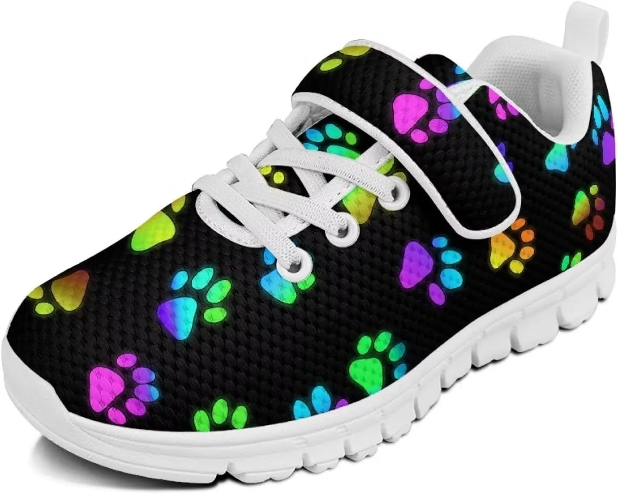 YEXIATODO Kids Slip On Sneakers Cool Print Youth Boys Girls Tennis Shoes Toddler Walking Shoes US Size 1-13