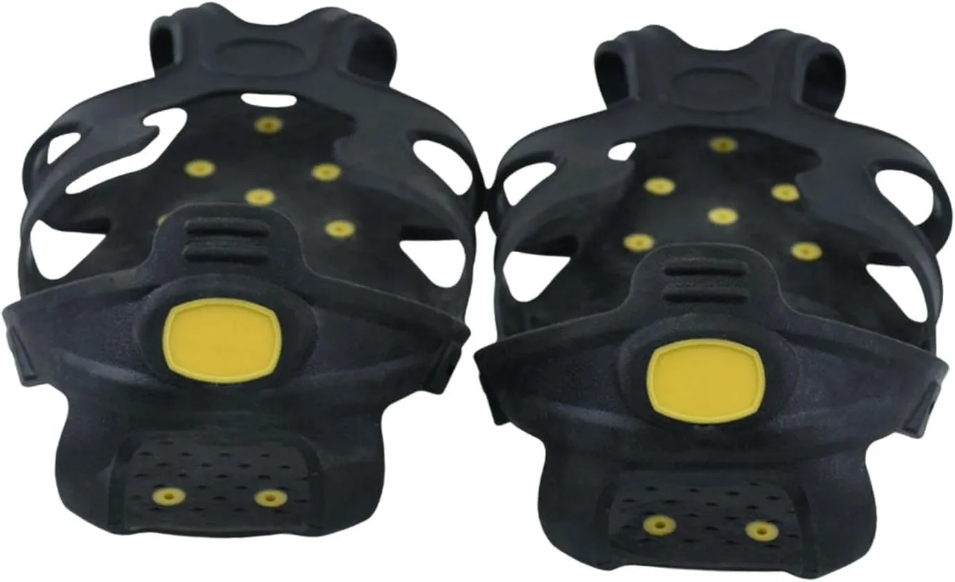 YIJU Ice Cleats Crampons Anti Slip Climbing Crampons Gripper Spikes Cleat Spikes for Trekking Jogging Outdoor Climbing Hiking