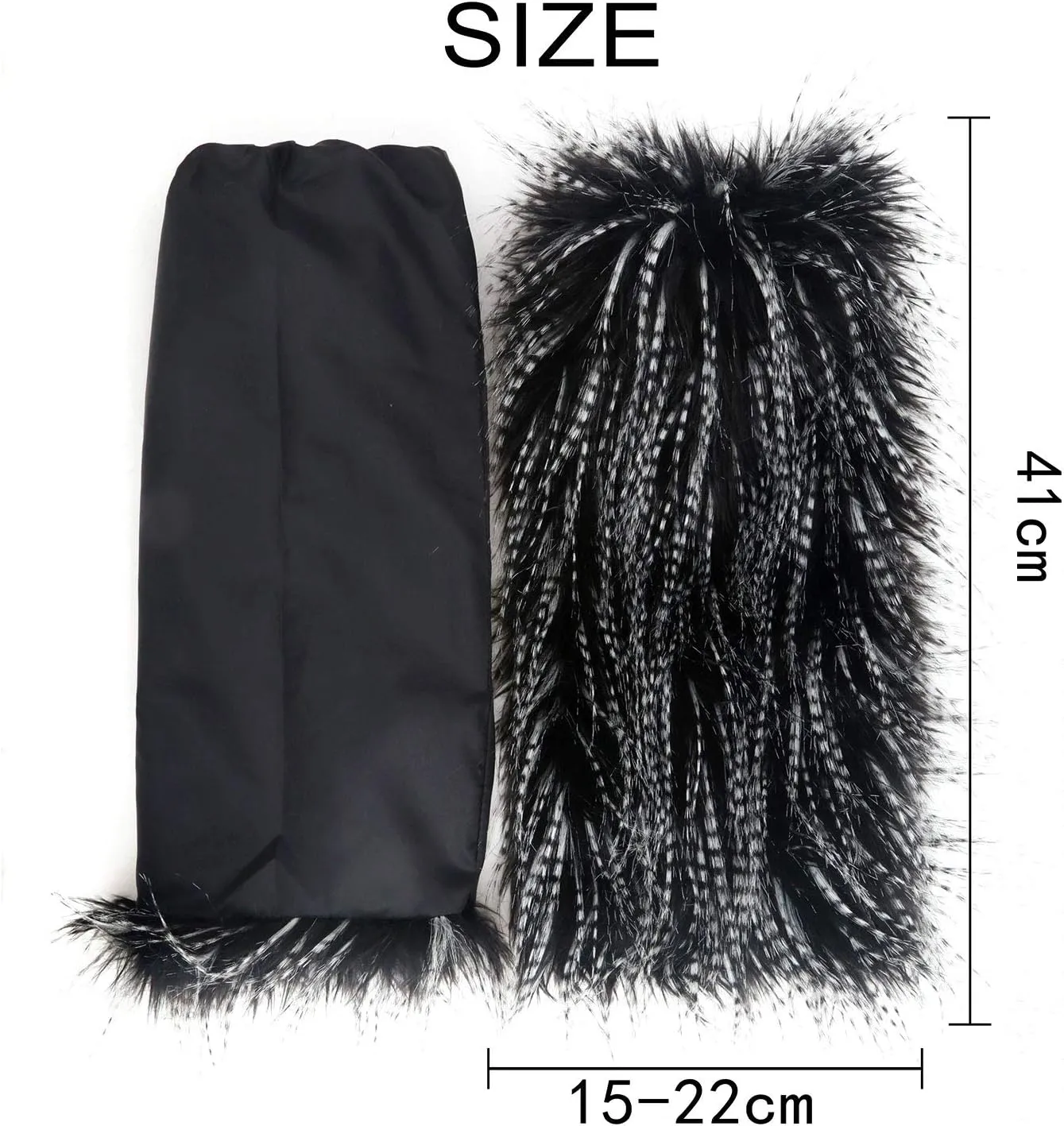 Zecmos Leg Warmers Women Faux Fur Fuzzy Long Boots Shoes Cuff Cover Warm Furry Costume